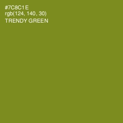 #7C8C1E - Trendy Green Color Image
