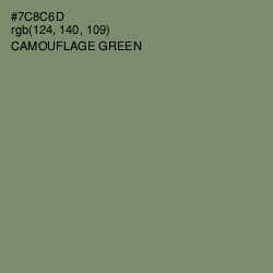 #7C8C6D - Camouflage Green Color Image