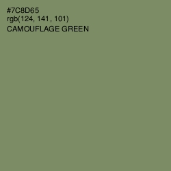 #7C8D65 - Camouflage Green Color Image