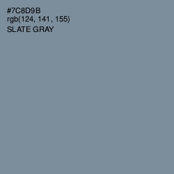 #7C8D9B - Slate Gray Color Image