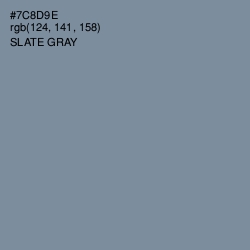 #7C8D9E - Slate Gray Color Image
