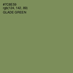 #7C8E59 - Glade Green Color Image