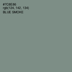#7C8E86 - Blue Smoke Color Image
