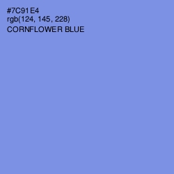 #7C91E4 - Cornflower Blue Color Image