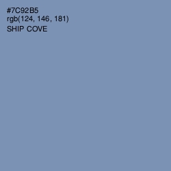 #7C92B5 - Ship Cove Color Image