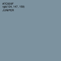 #7C939F - Juniper Color Image