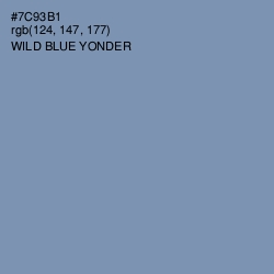 #7C93B1 - Wild Blue Yonder Color Image