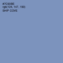 #7C93BE - Ship Cove Color Image