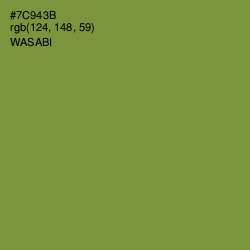 #7C943B - Wasabi Color Image