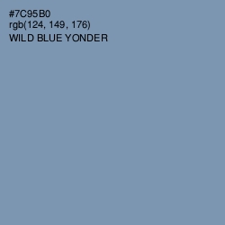 #7C95B0 - Wild Blue Yonder Color Image