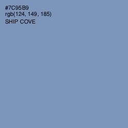 #7C95B9 - Ship Cove Color Image