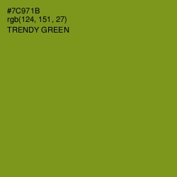 #7C971B - Trendy Green Color Image