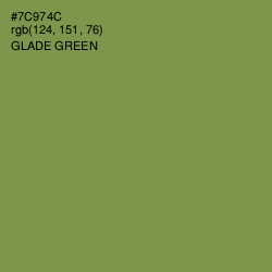 #7C974C - Glade Green Color Image