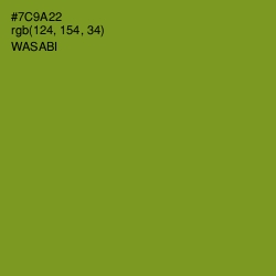 #7C9A22 - Wasabi Color Image