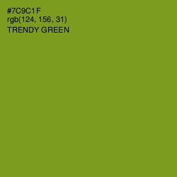 #7C9C1F - Trendy Green Color Image