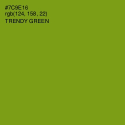 #7C9E16 - Trendy Green Color Image