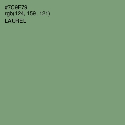 #7C9F79 - Laurel Color Image
