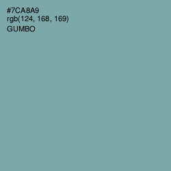 #7CA8A9 - Gumbo Color Image