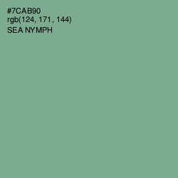 #7CAB90 - Sea Nymph Color Image