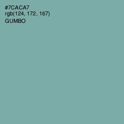 #7CACA7 - Gumbo Color Image