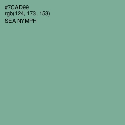 #7CAD99 - Sea Nymph Color Image