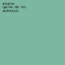#7CB7A1 - Acapulco Color Image