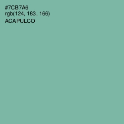 #7CB7A6 - Acapulco Color Image