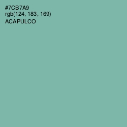 #7CB7A9 - Acapulco Color Image
