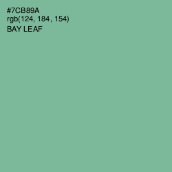 #7CB89A - Bay Leaf Color Image