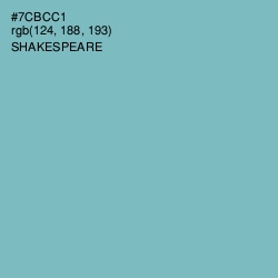 #7CBCC1 - Shakespeare Color Image