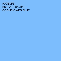 #7CBDFE - Cornflower Blue Color Image