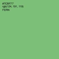 #7CBF77 - Fern Color Image