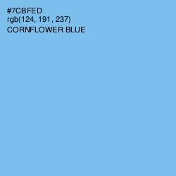 #7CBFED - Cornflower Blue Color Image