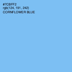 #7CBFF2 - Cornflower Blue Color Image