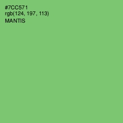 #7CC571 - Mantis Color Image