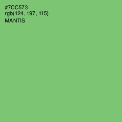 #7CC573 - Mantis Color Image
