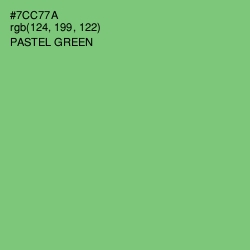 #7CC77A - Pastel Green Color Image