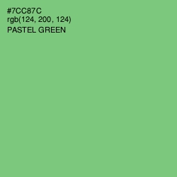 #7CC87C - Pastel Green Color Image