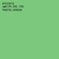 #7CC87D - Pastel Green Color Image