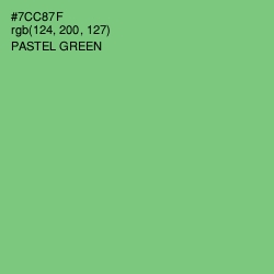 #7CC87F - Pastel Green Color Image