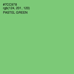 #7CC978 - Pastel Green Color Image