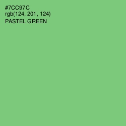 #7CC97C - Pastel Green Color Image