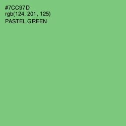 #7CC97D - Pastel Green Color Image