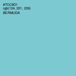 #7CC9D1 - Bermuda Color Image