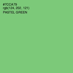 #7CCA79 - Pastel Green Color Image