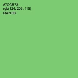 #7CCB73 - Mantis Color Image