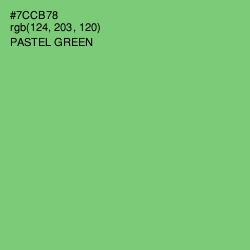 #7CCB78 - Pastel Green Color Image