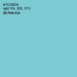 #7CCBD3 - Bermuda Color Image