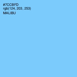 #7CCBFD - Malibu Color Image