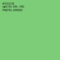 #7CCC78 - Pastel Green Color Image